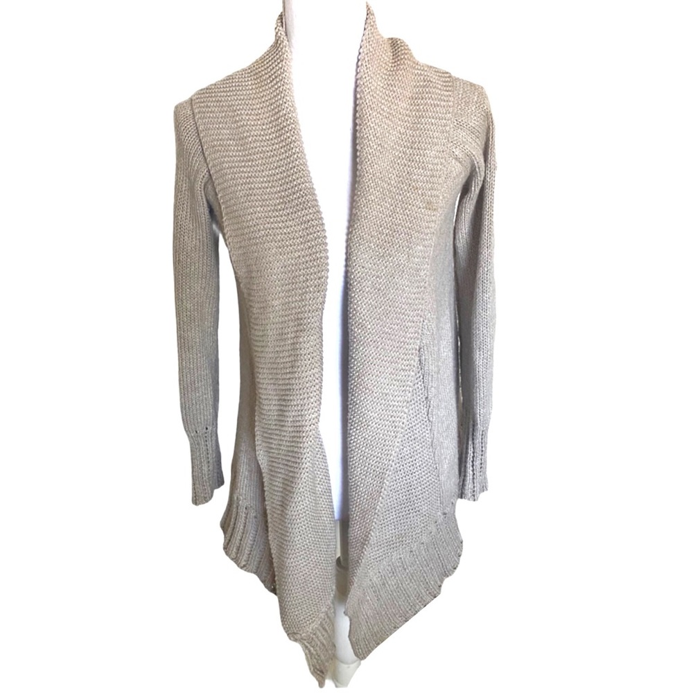 Style & Co | Womens Beige knitted fabric open sweater Cardigan Size S Small